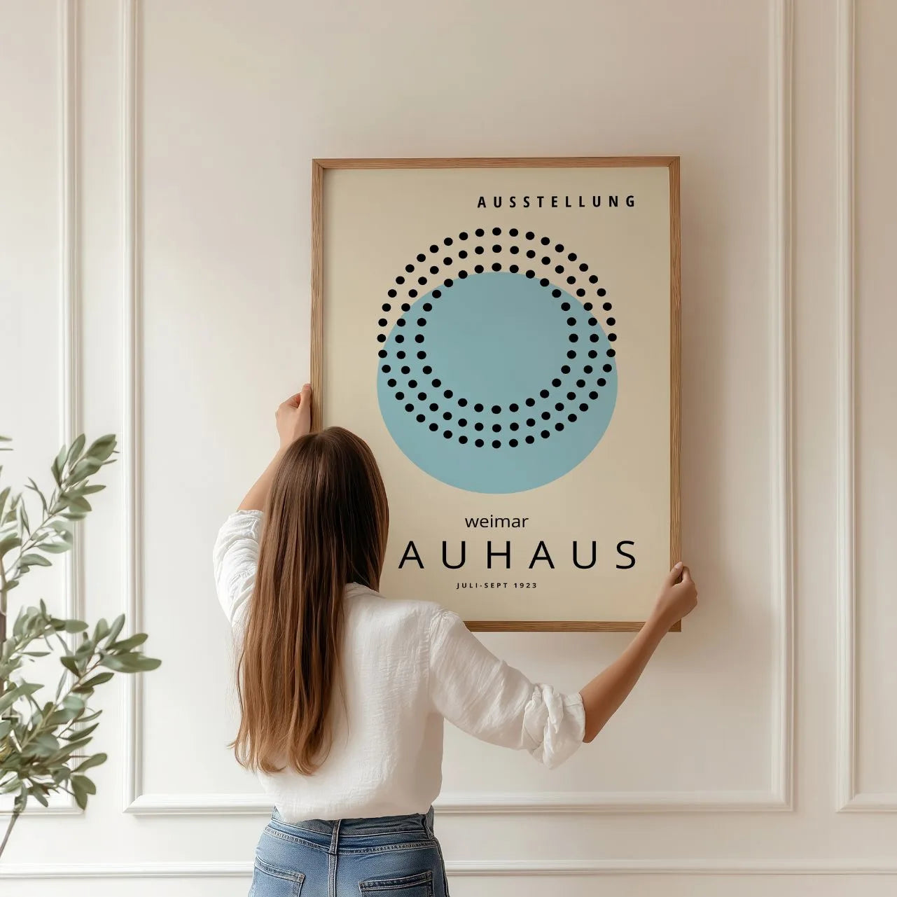 Bauhaus Blu Armonioso Poster