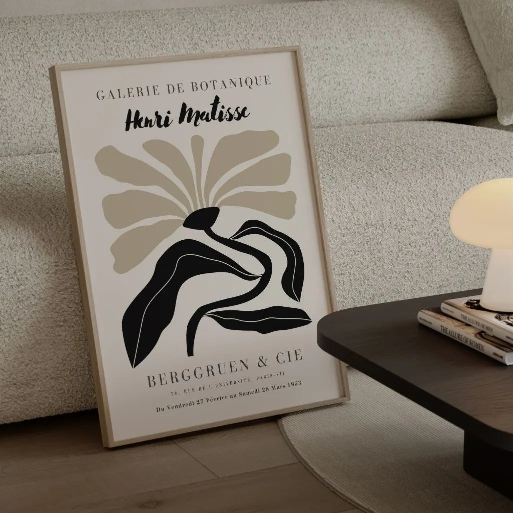 Henri Matisse – Poster Fiore Nero Beige