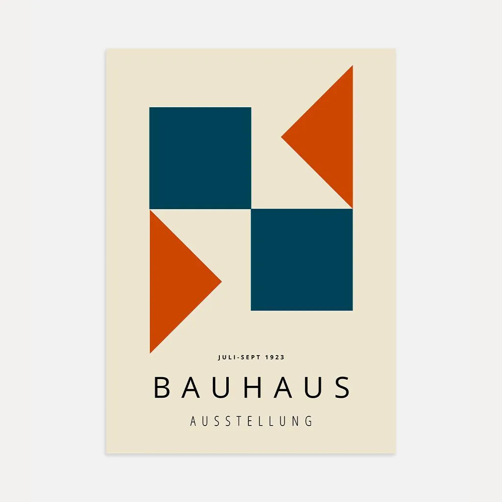 Bauhaus Contrasto Blu Poster