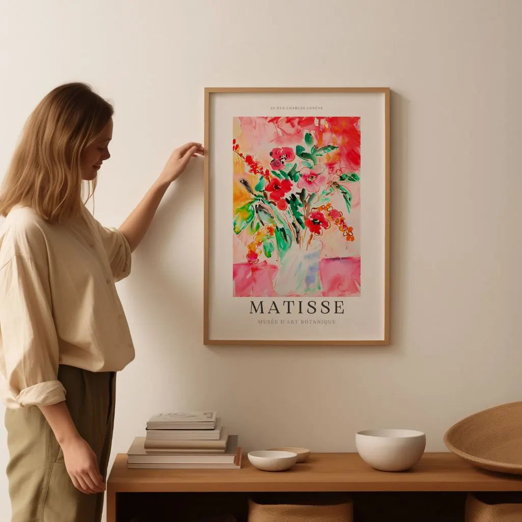 Matisse Rosso Fiori Poster