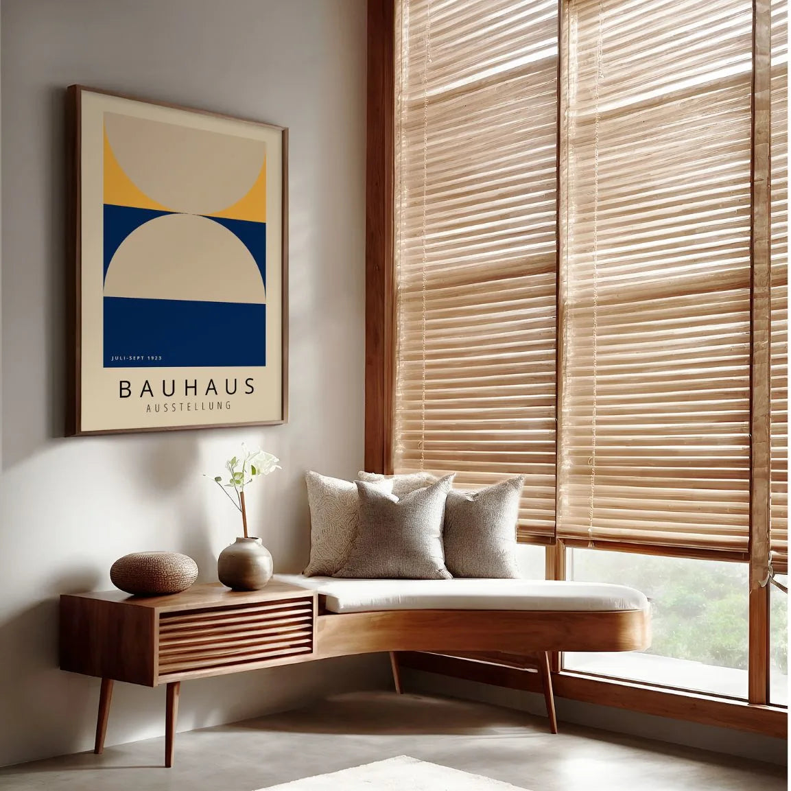 Bauhaus Beige Blu Notte Poster