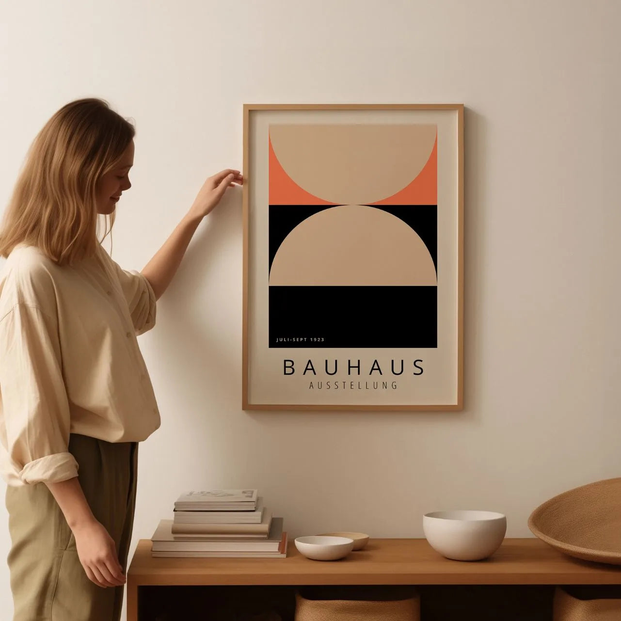 Bauhaus Beige Accento Poster