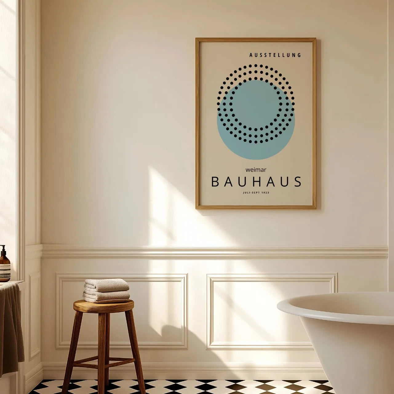 Bauhaus Blu Armonioso Poster
