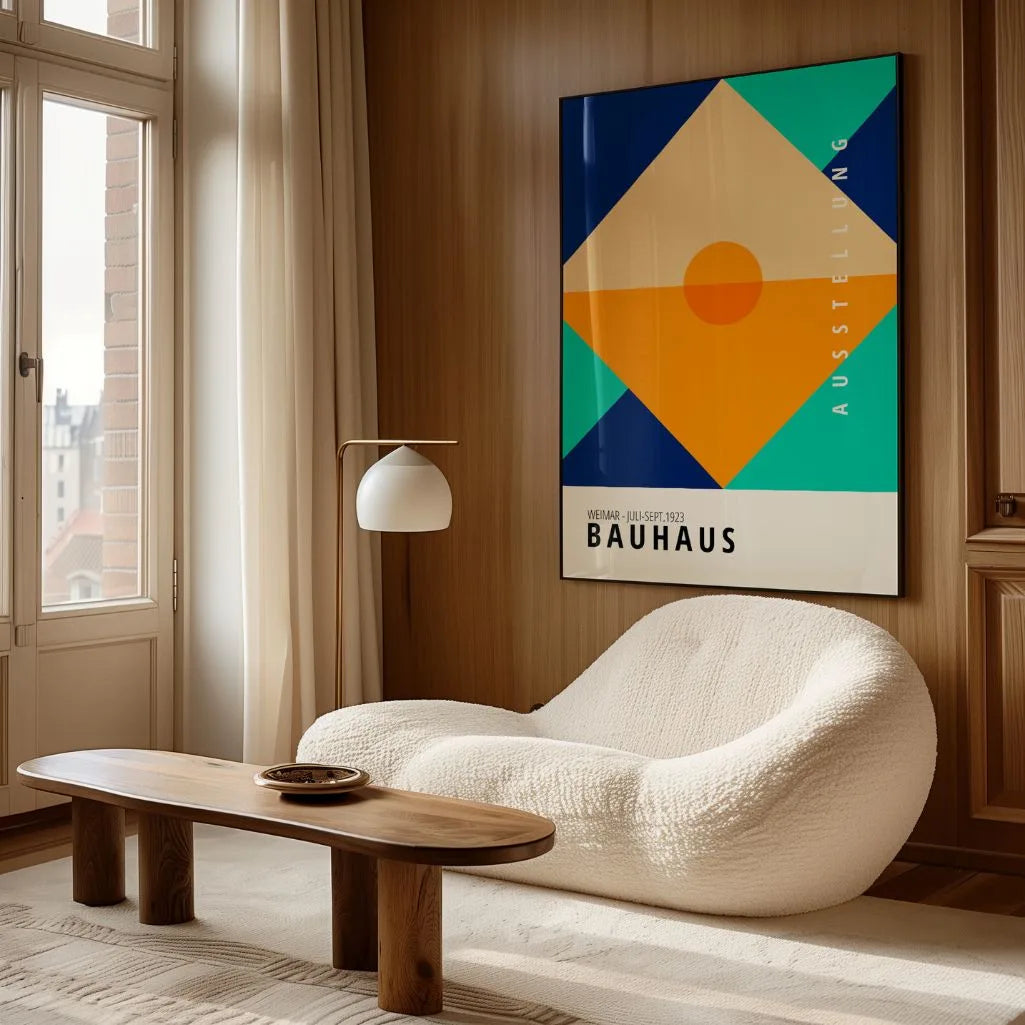 Bauhaus Arancione Turchese Poster