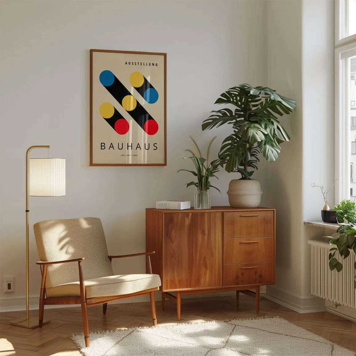Bauhaus Ombre Cerchi Poster