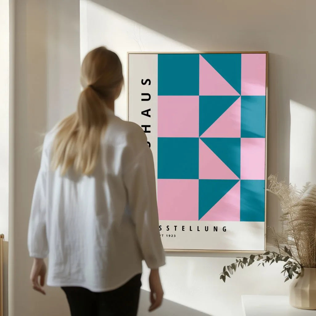 Bauhaus Rosa Turchese Poster