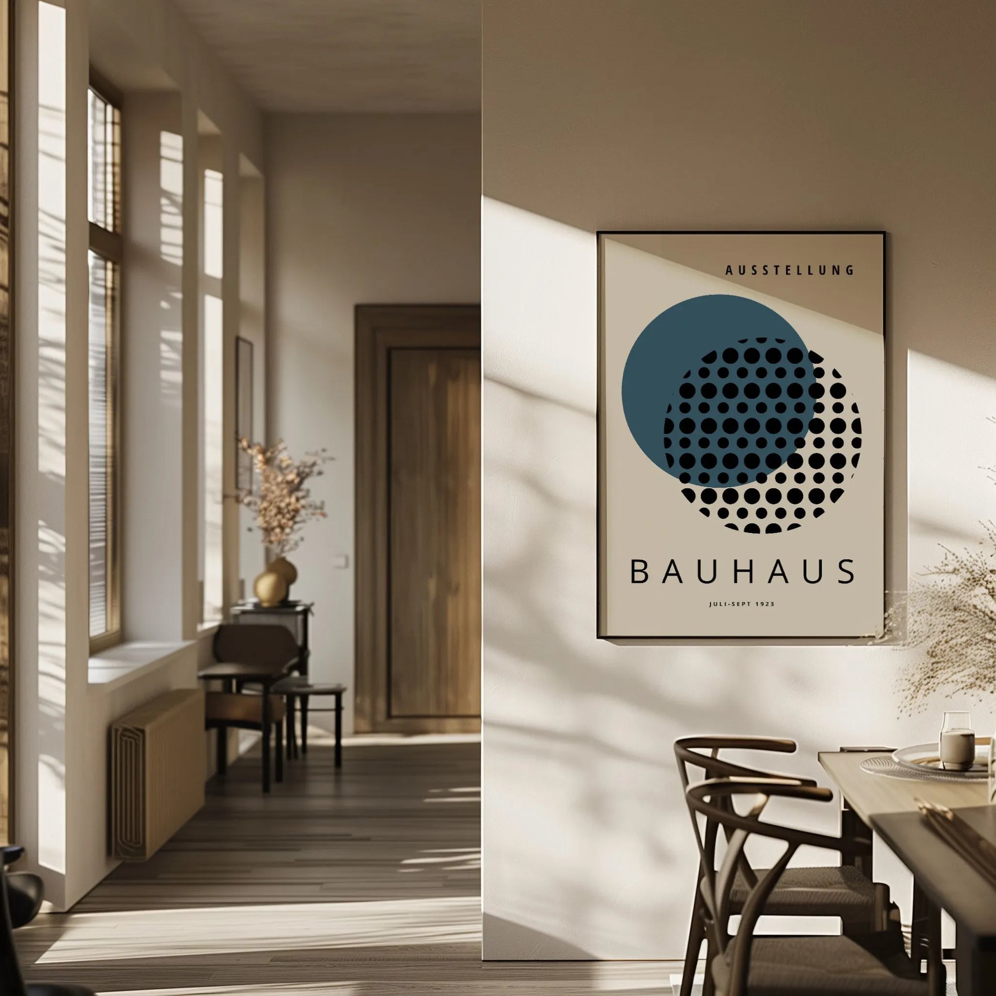 Bauhaus Blu Marino Poster