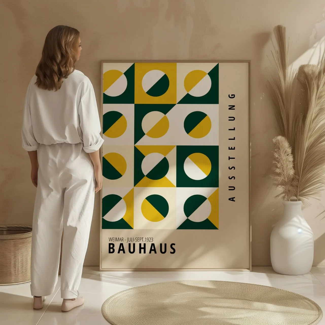 Bauhaus Verde Oro Poster