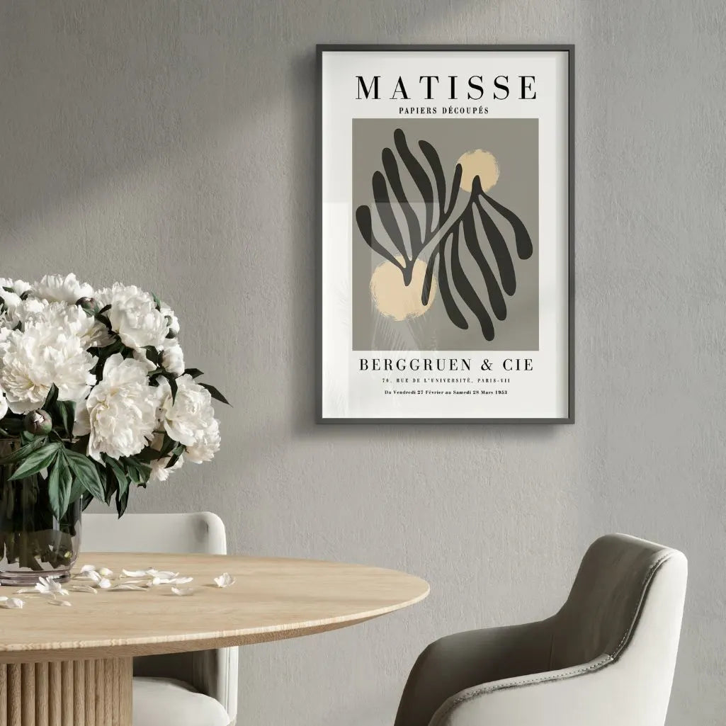 Poster Matisse Foglie Grigie