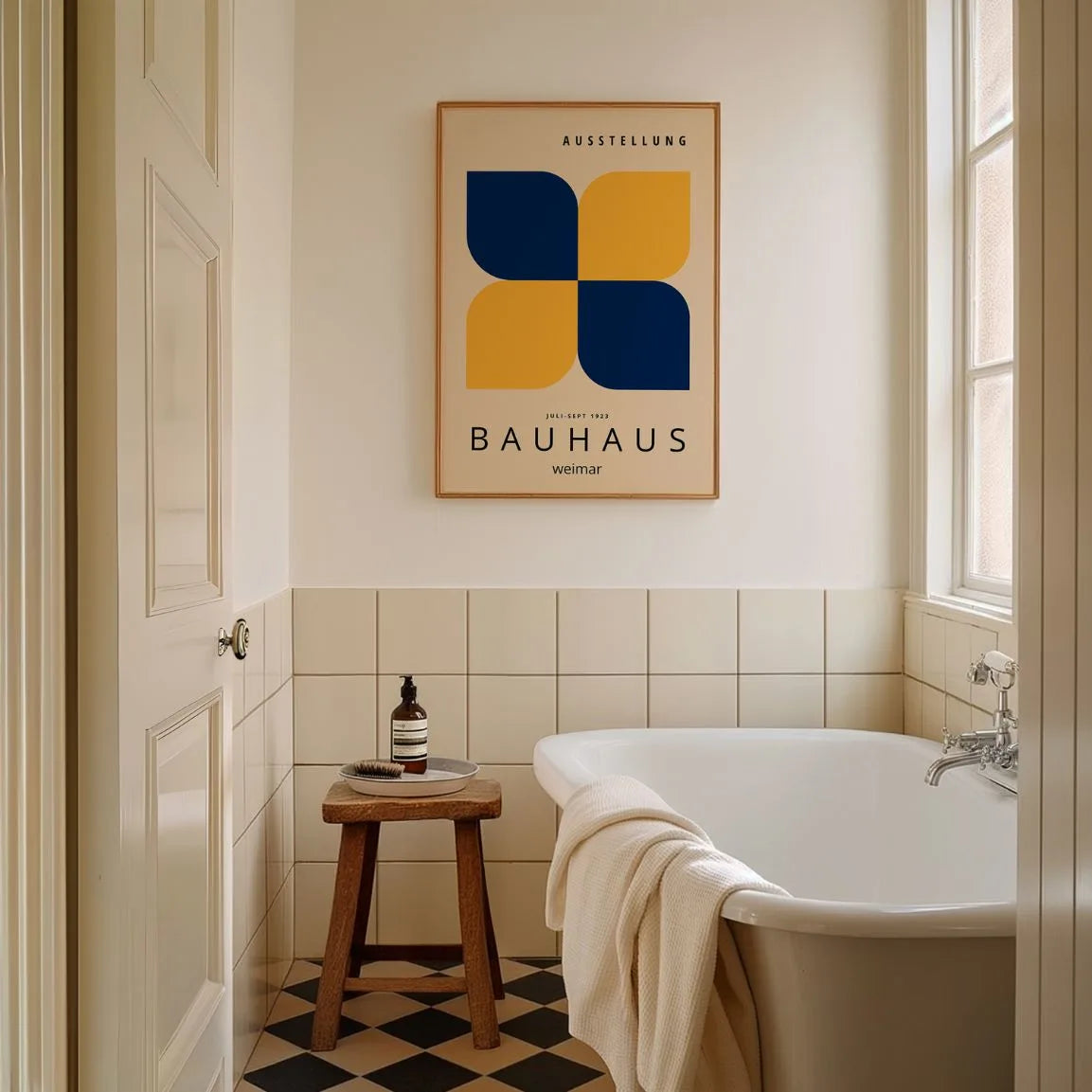 Bauhaus Giallo Blu Notte Poster