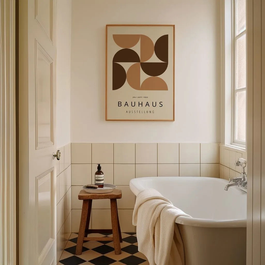 Bauhaus Marrone Caldo Poster