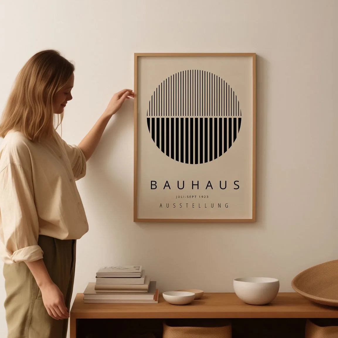 Poster Bauhaus Cerchio a Strisce
