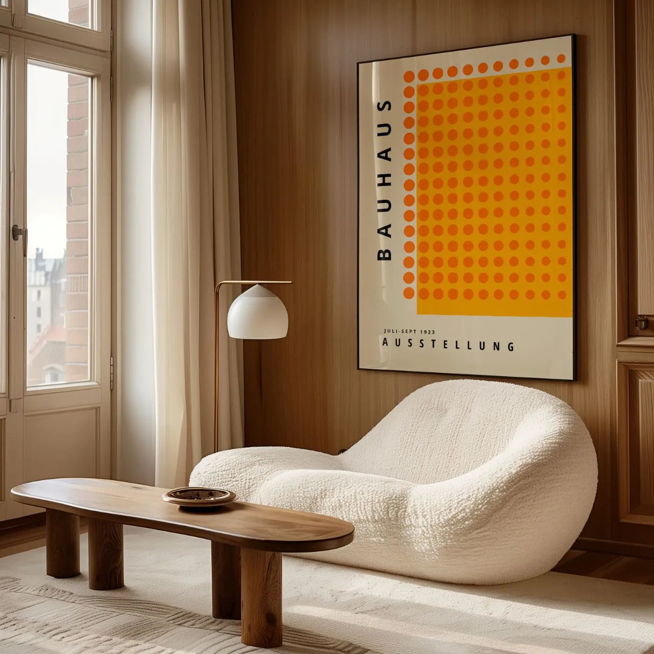 Bauhaus Arancione Ritmo Poster