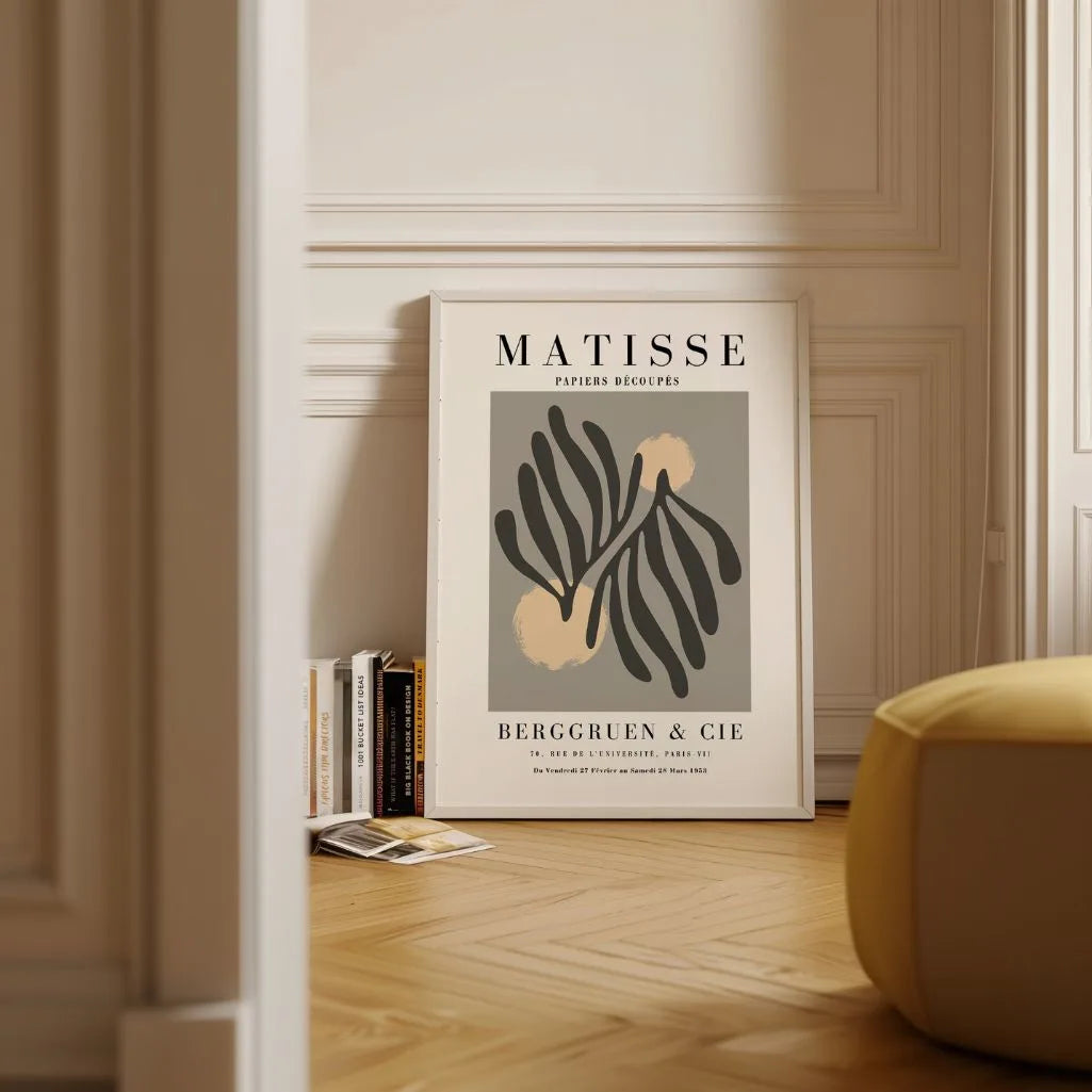 Poster Matisse Foglie Grigie