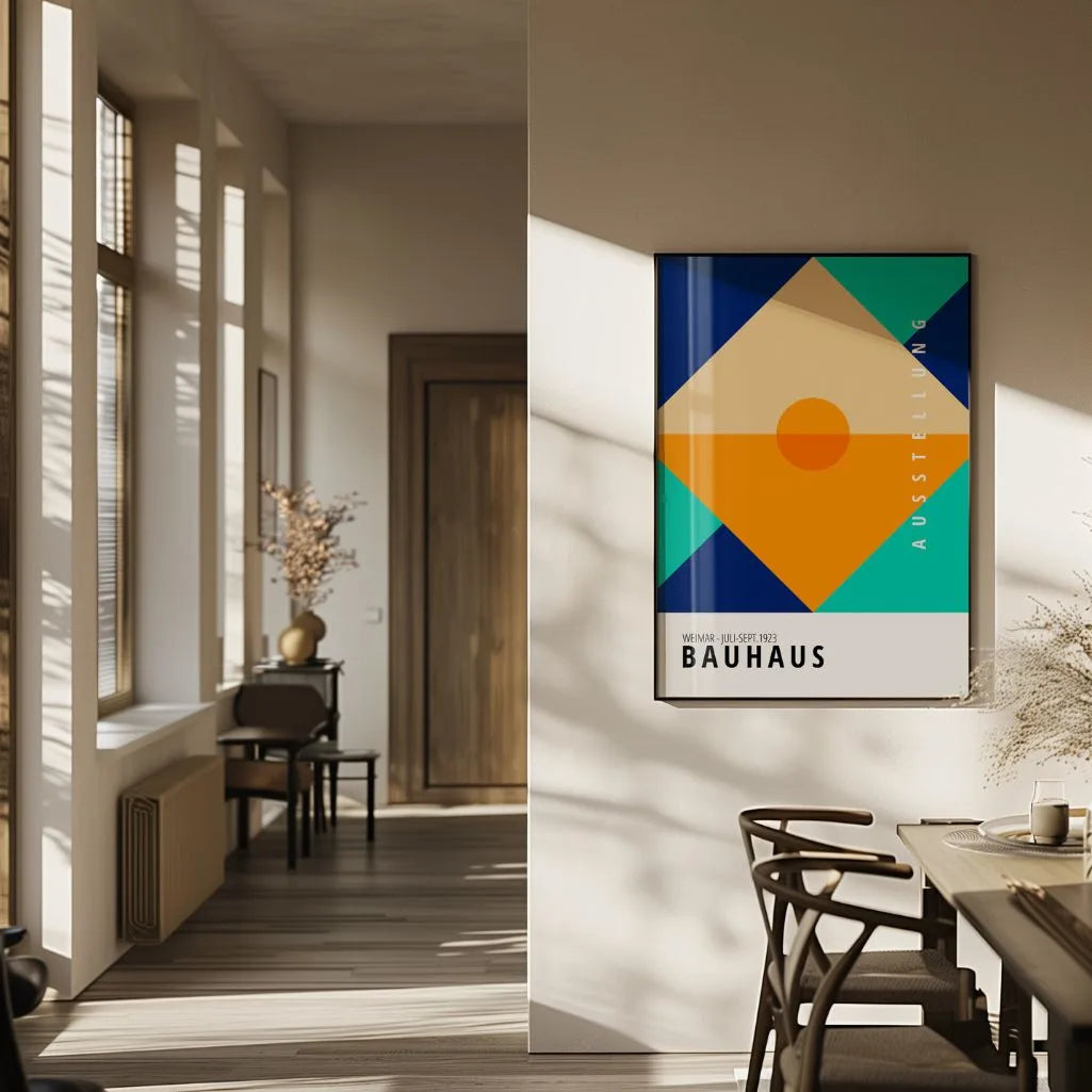 Bauhaus Arancione Turchese Poster