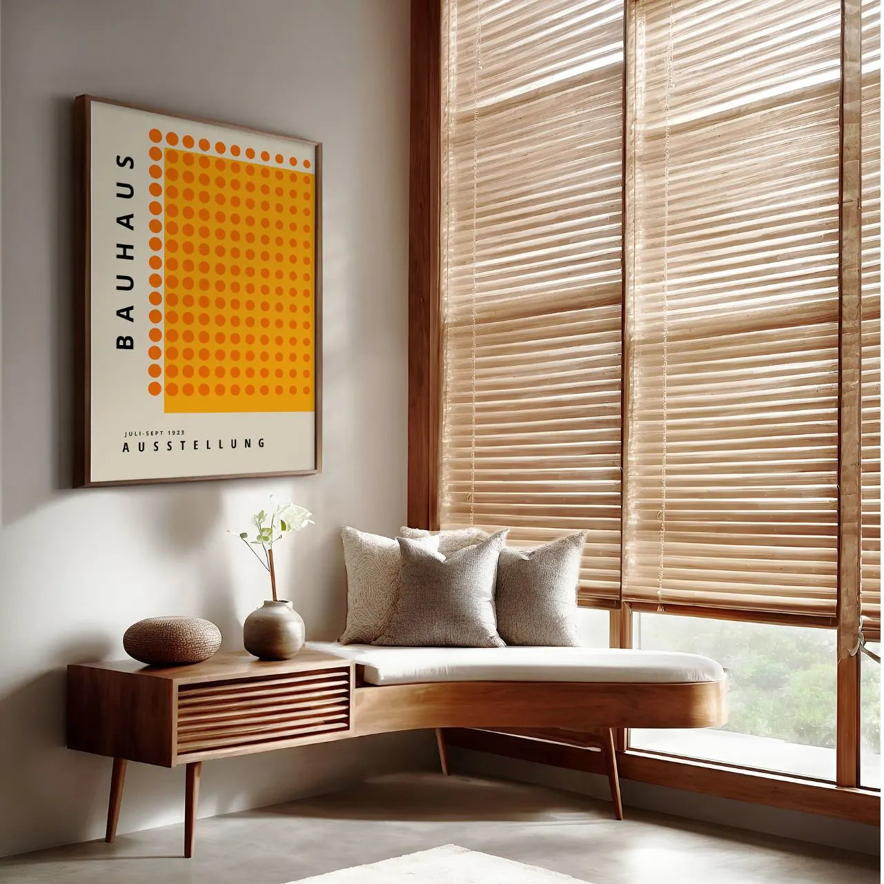 Bauhaus Arancione Ritmo Poster