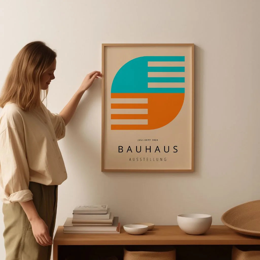 Bauhaus Turchese Arancio Poster