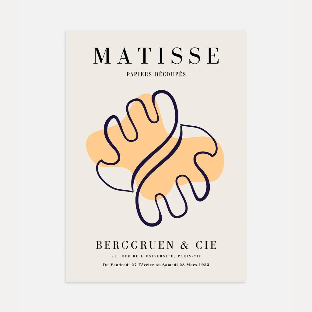 Poster Matisse Forma Astratta Arancione