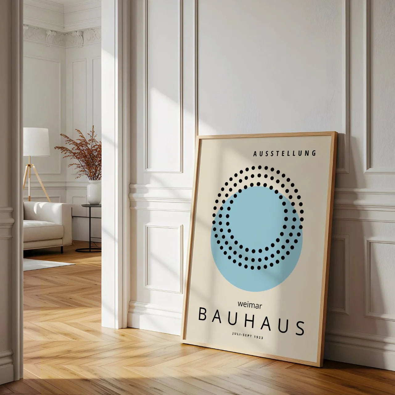 Bauhaus Blu Armonioso Poster