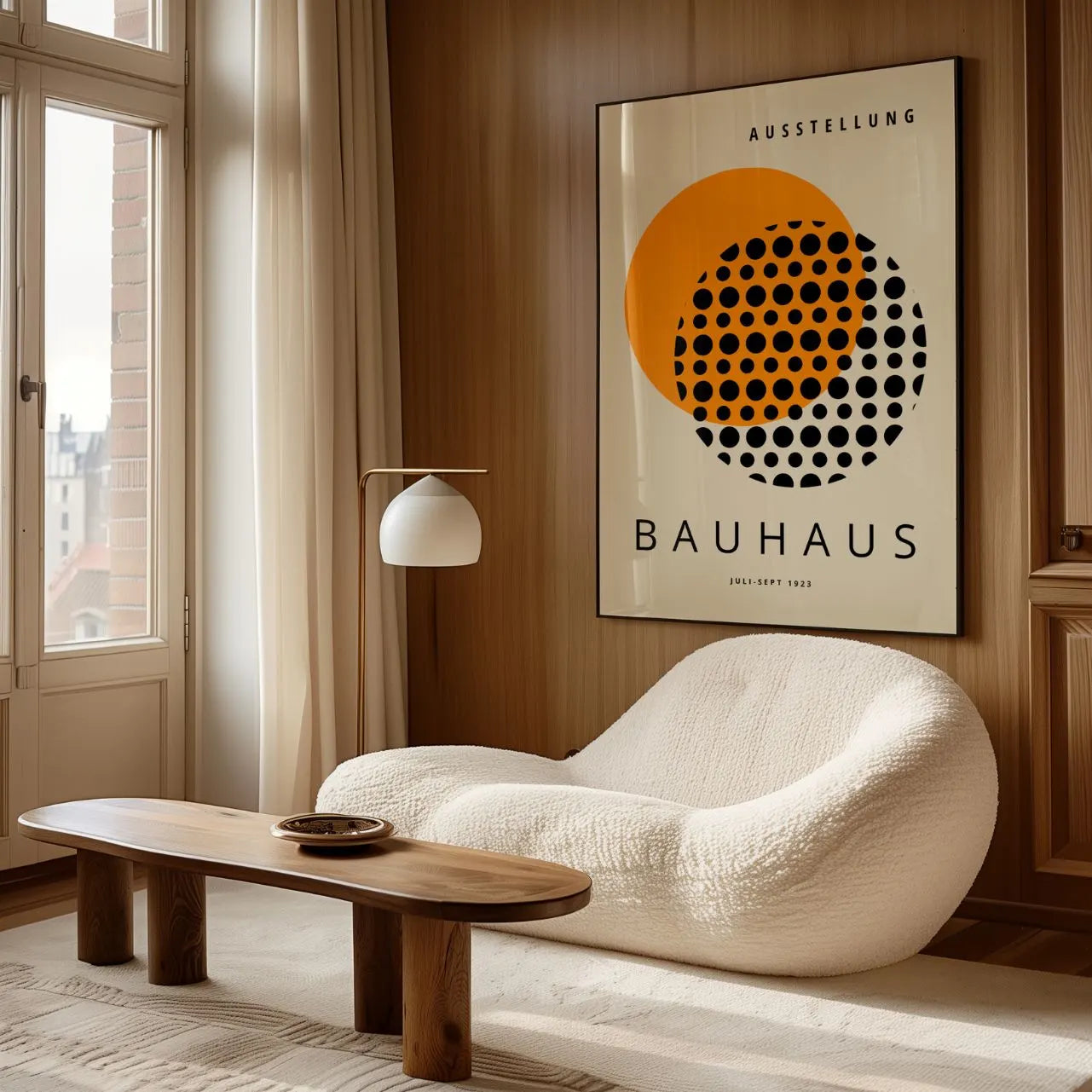 Bauhaus Arancio Punti Poster