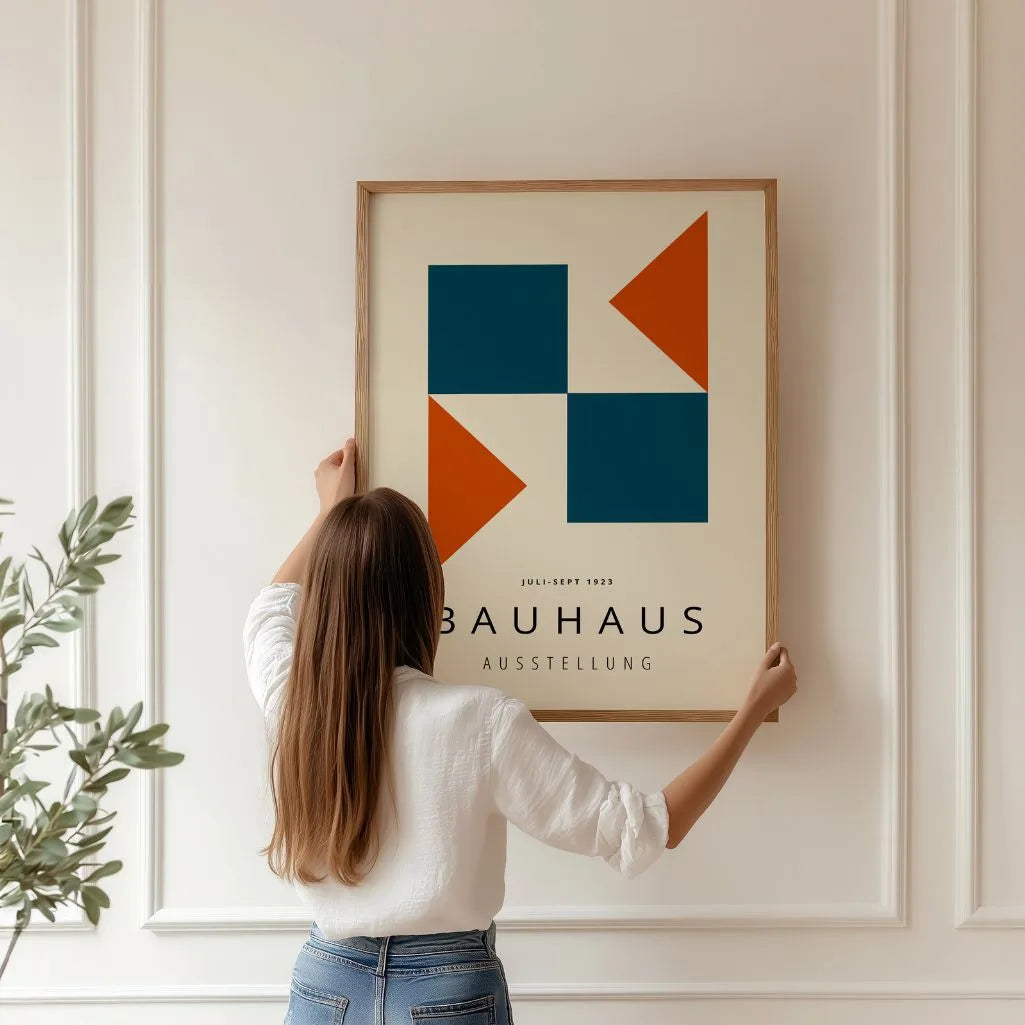 Bauhaus Contrasto Blu Poster