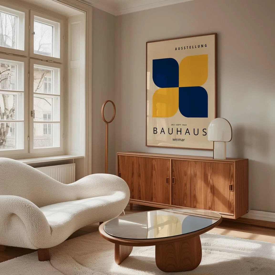 Bauhaus Giallo Blu Notte Poster
