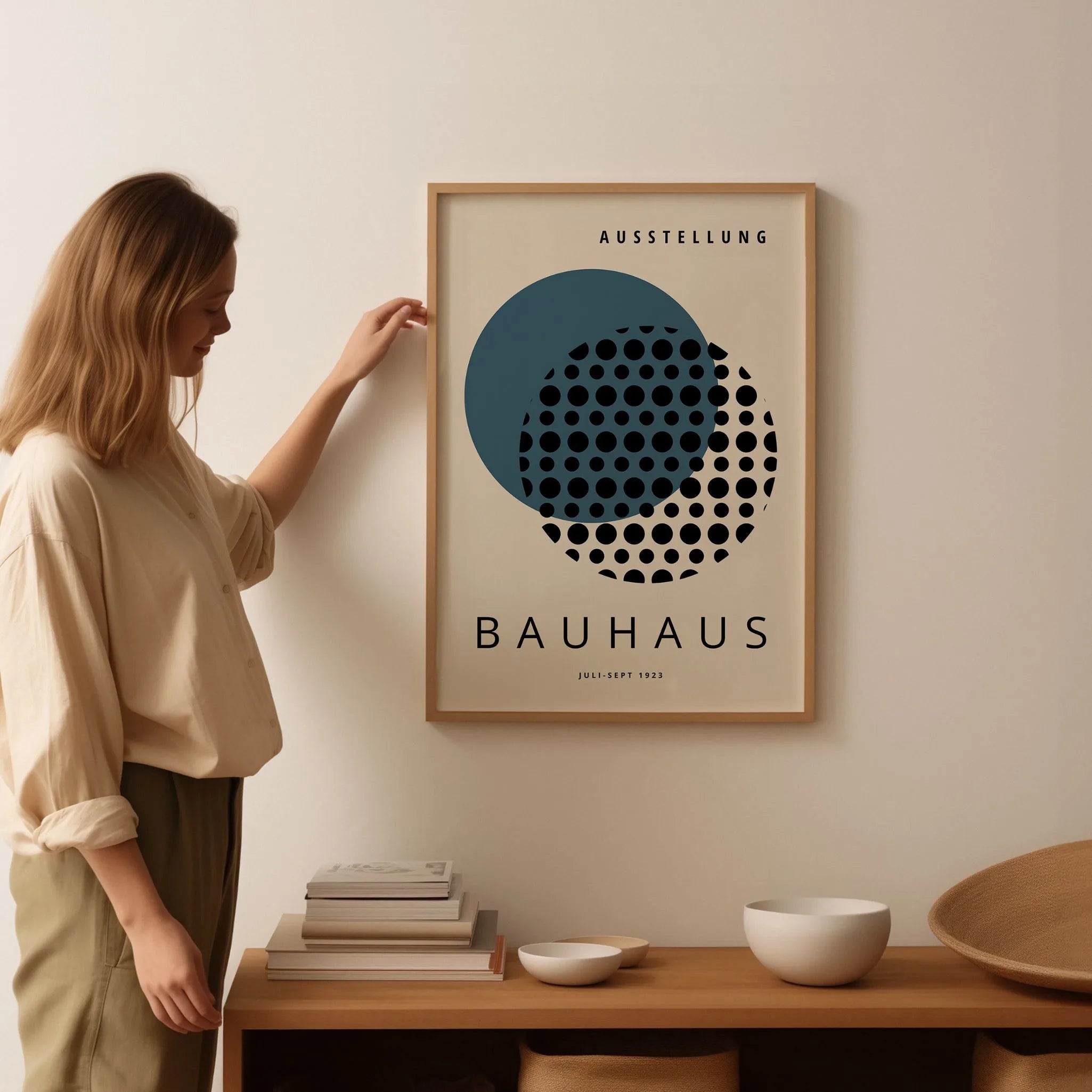 Bauhaus Blu Marino Poster
