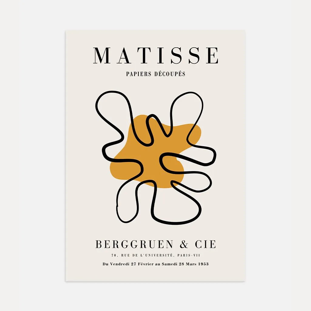 Poster Matisse Accento Senape Minimalista
