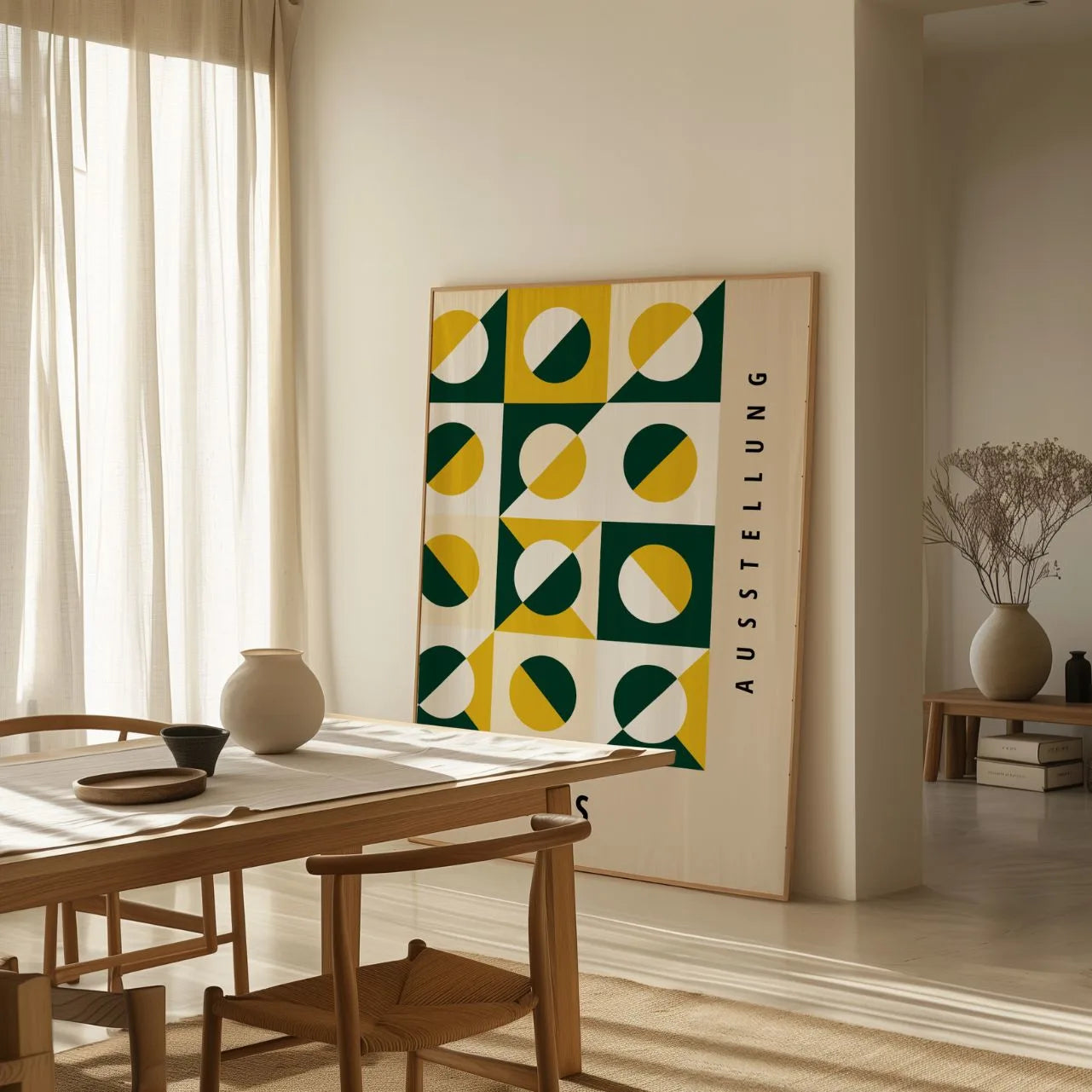 Bauhaus Verde Oro Poster