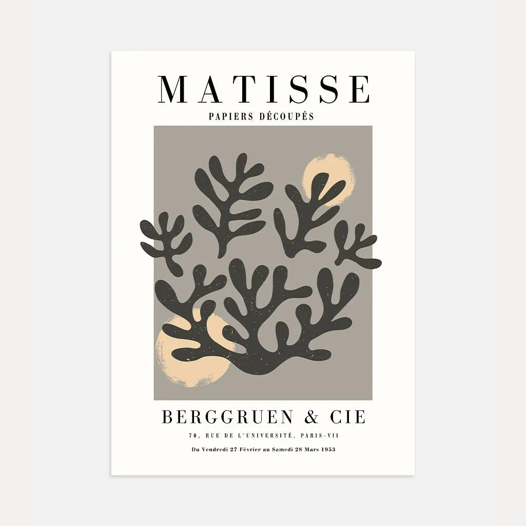 Poster Matisse Coralli Grigi