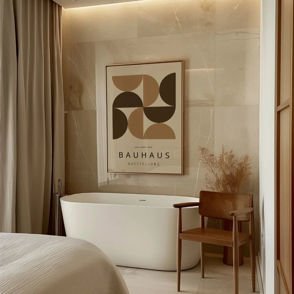 Bauhaus Marrone Caldo Poster