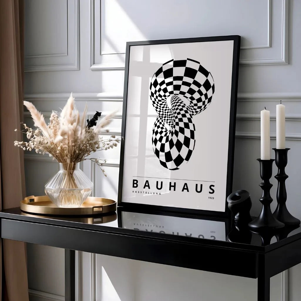Bauhaus Beige Nero Poster