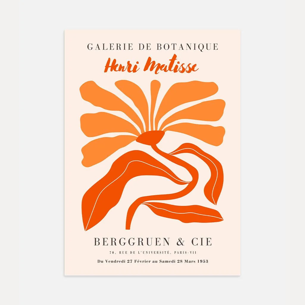 Matisse Arancione Fiore Poster