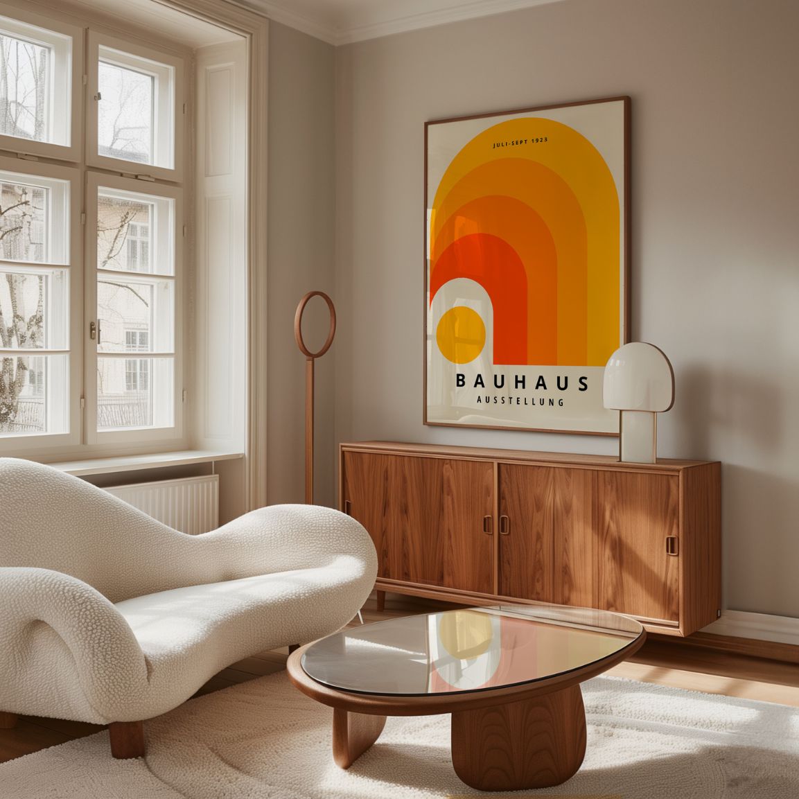 Poster Bauhaus Arcobaleno Arancione