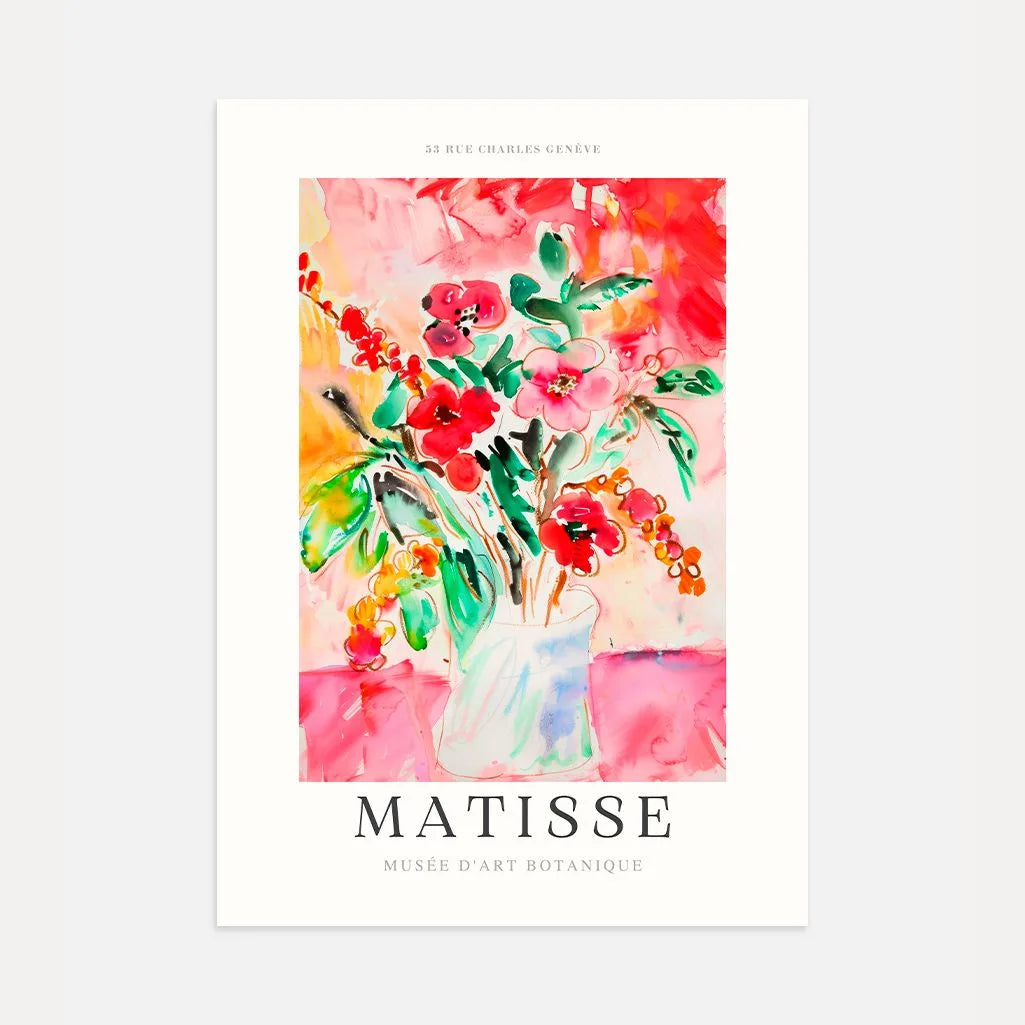 Matisse Rosso Fiori Poster