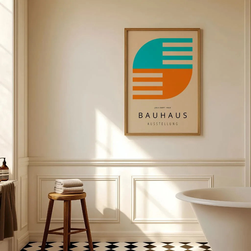 Bauhaus Turchese Arancio Poster