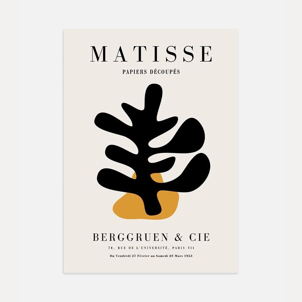 Poster Matisse Motivo Nero E Oro