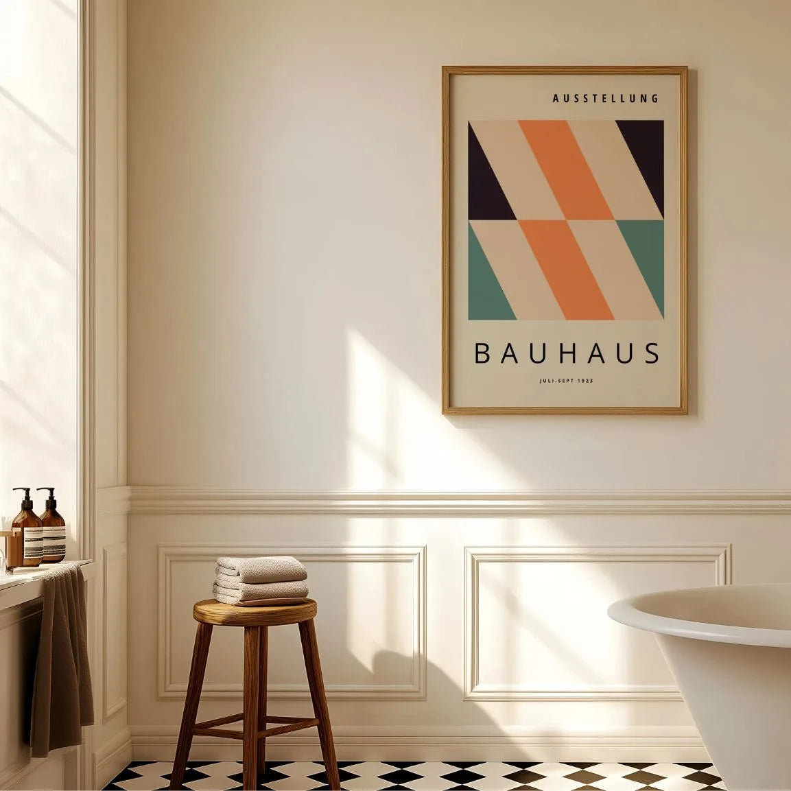 Bauhaus Strisce Diagonali Poster
