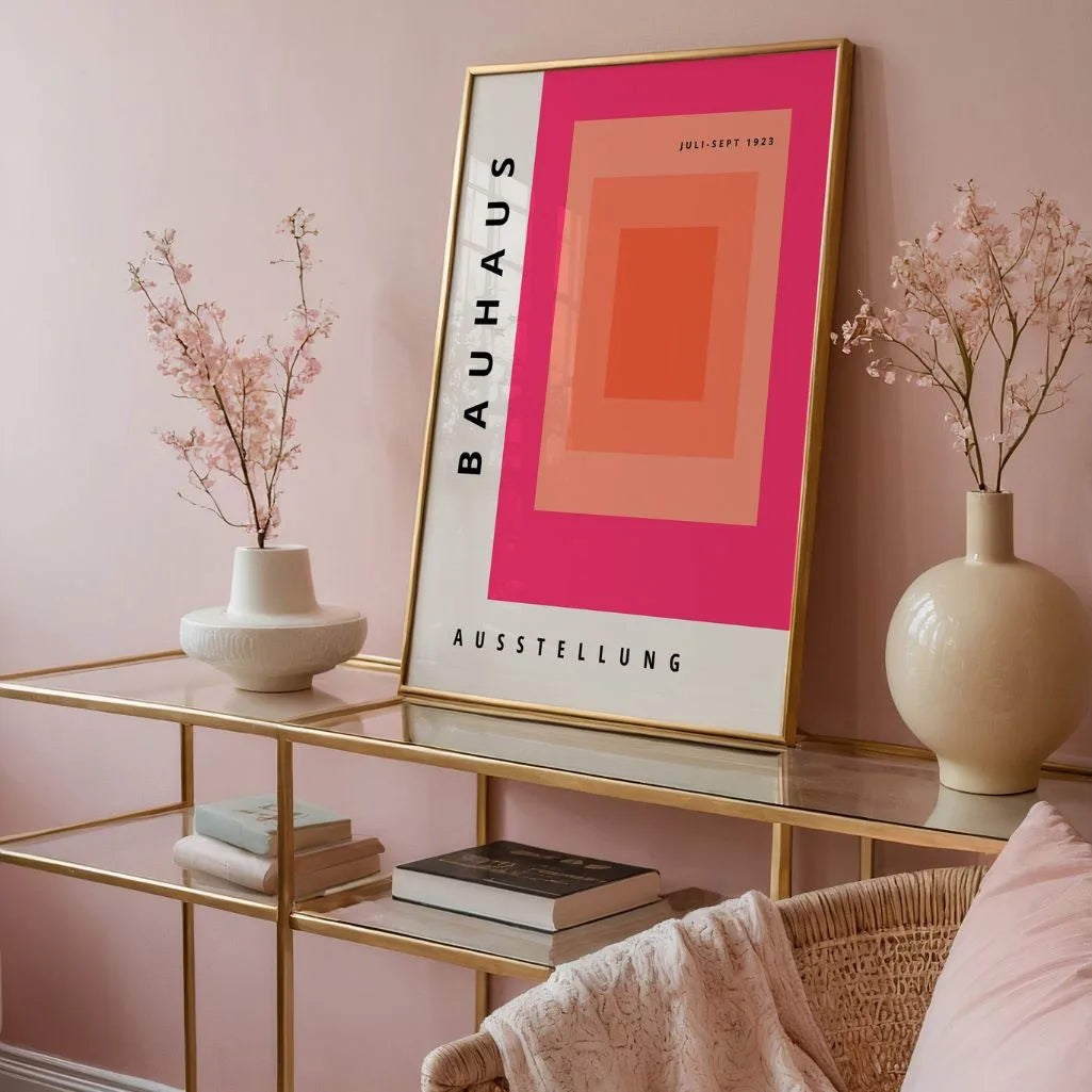 Bauhaus Sfumatura Rosa Poster