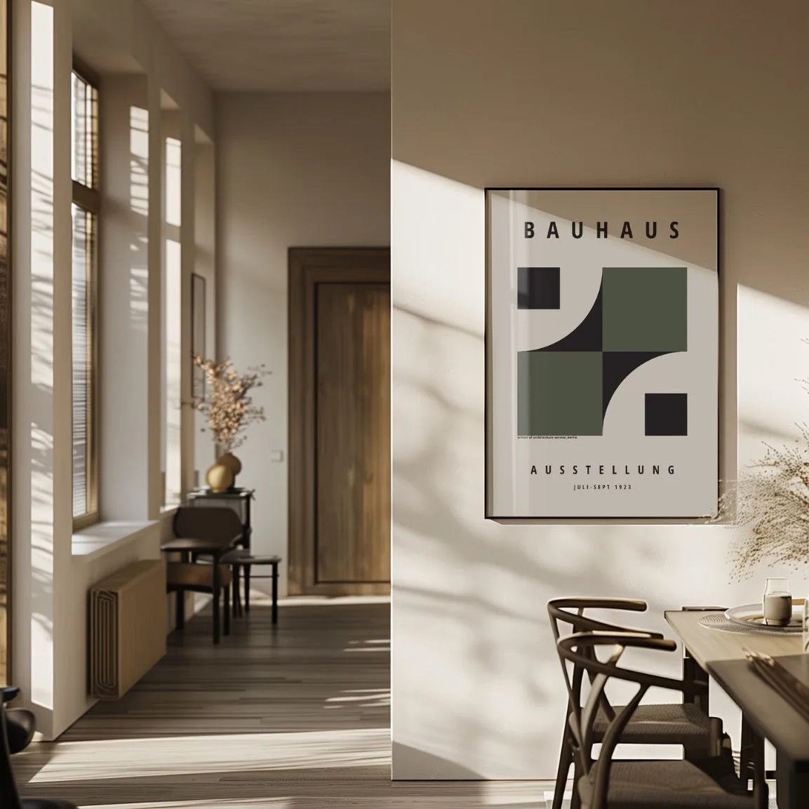 Poster Bauhaus Fusione Verde Delle Forme
