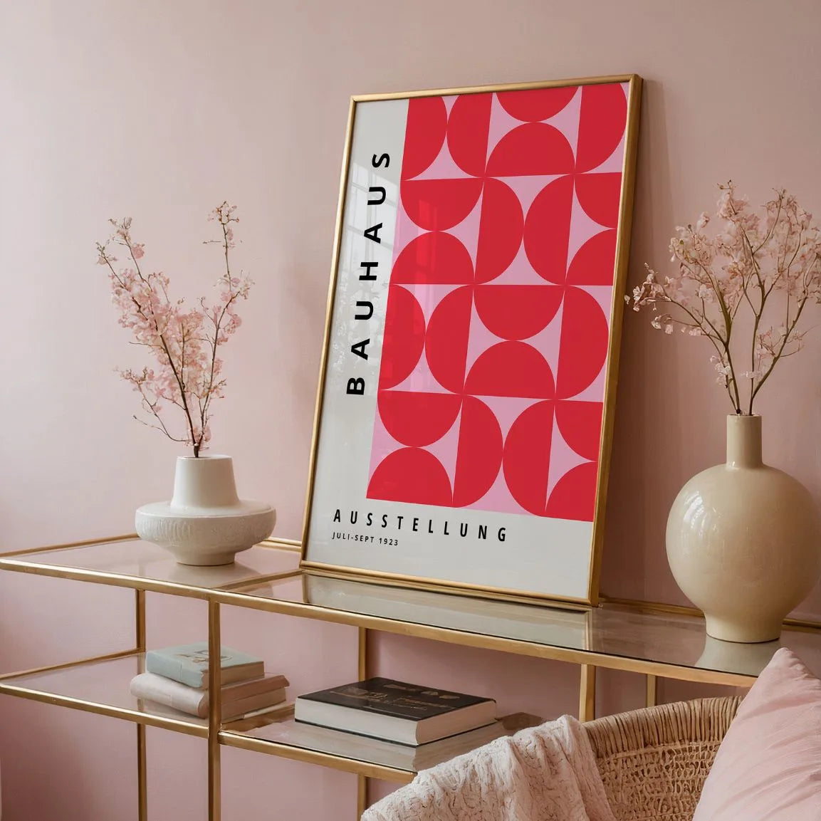 Bauhaus Simmetria Rossa Ritmo Poster