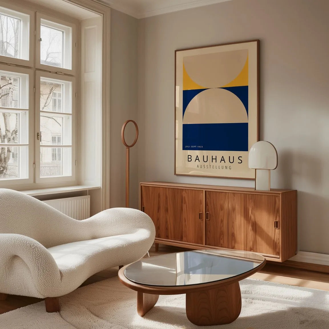 Bauhaus Beige Blu Notte Poster