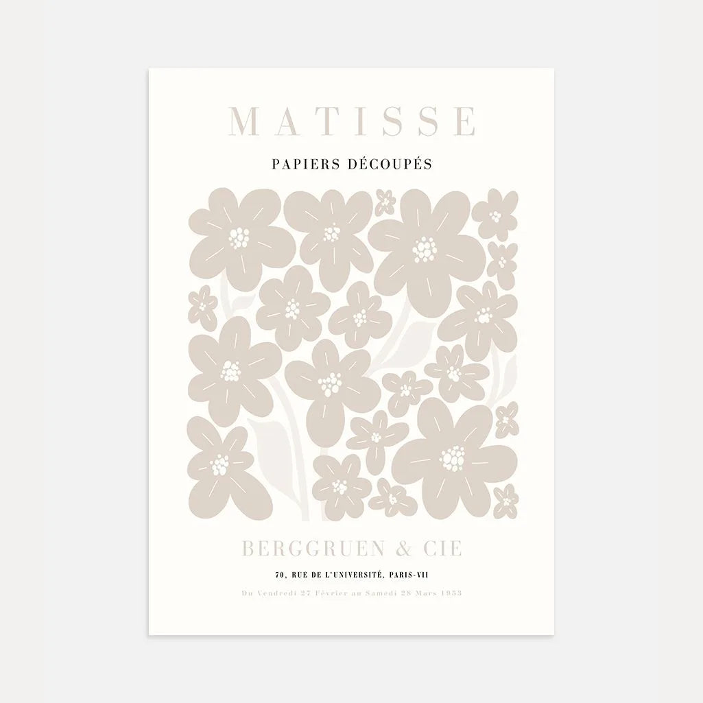 Matisse Beige Floreale Poster