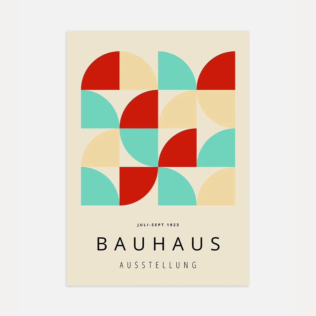 Bauhaus Turchese Rosso Poster