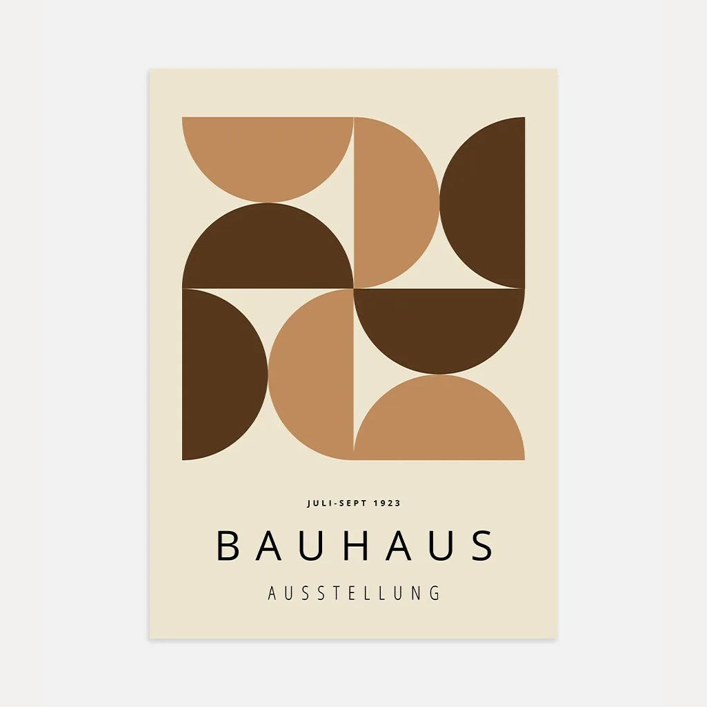 Bauhaus Marrone Caldo Poster
