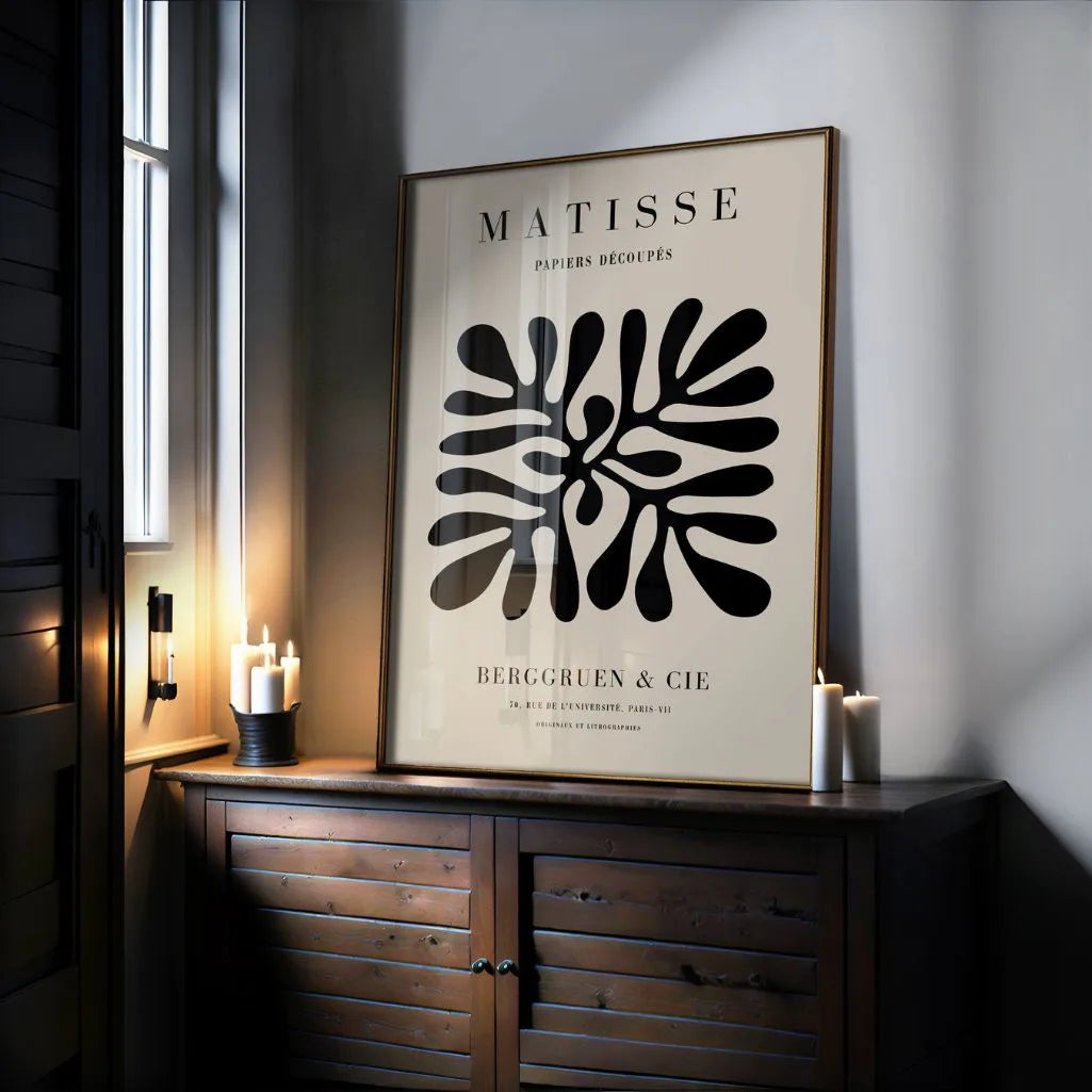 Henri Matisse – Poster Minimal Beige e Nero