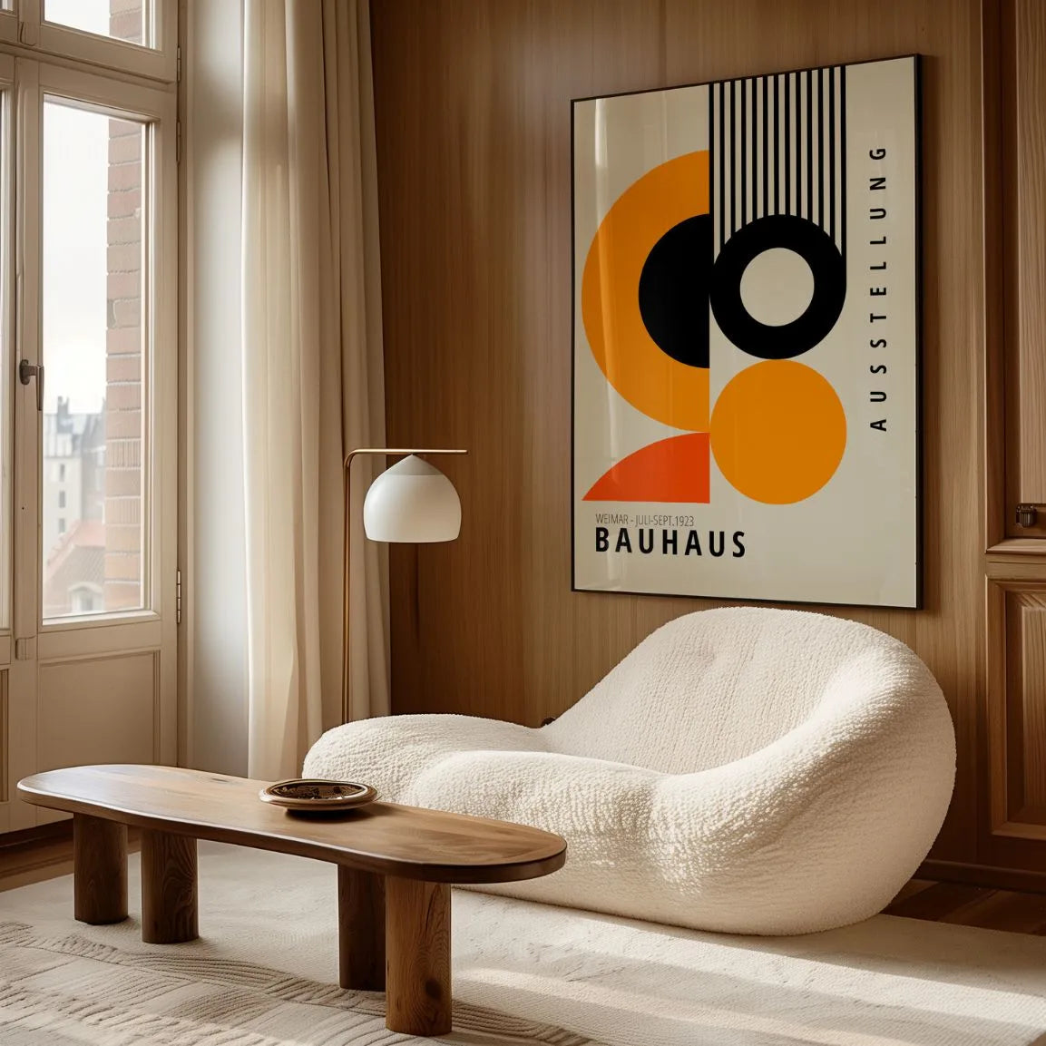 Poster Bauhaus Forme Arancioni