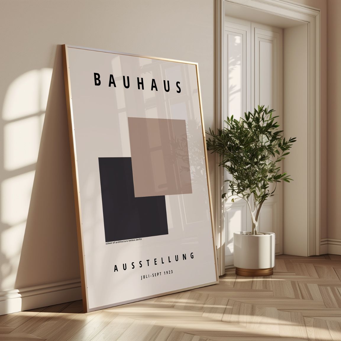 Poster Bauhaus Quadrato Geometrico