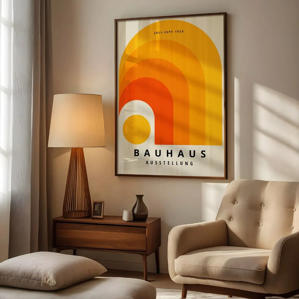 Poster Bauhaus Arcobaleno Arancione