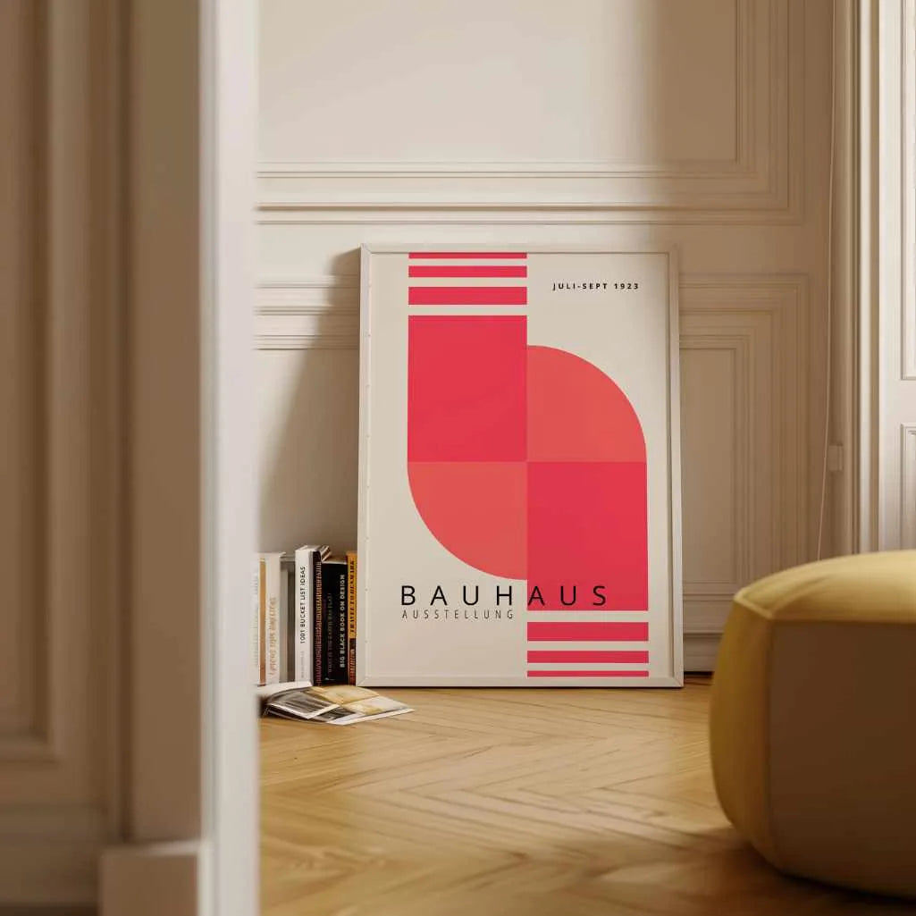 Bauhaus Ritmo Rosa Poster